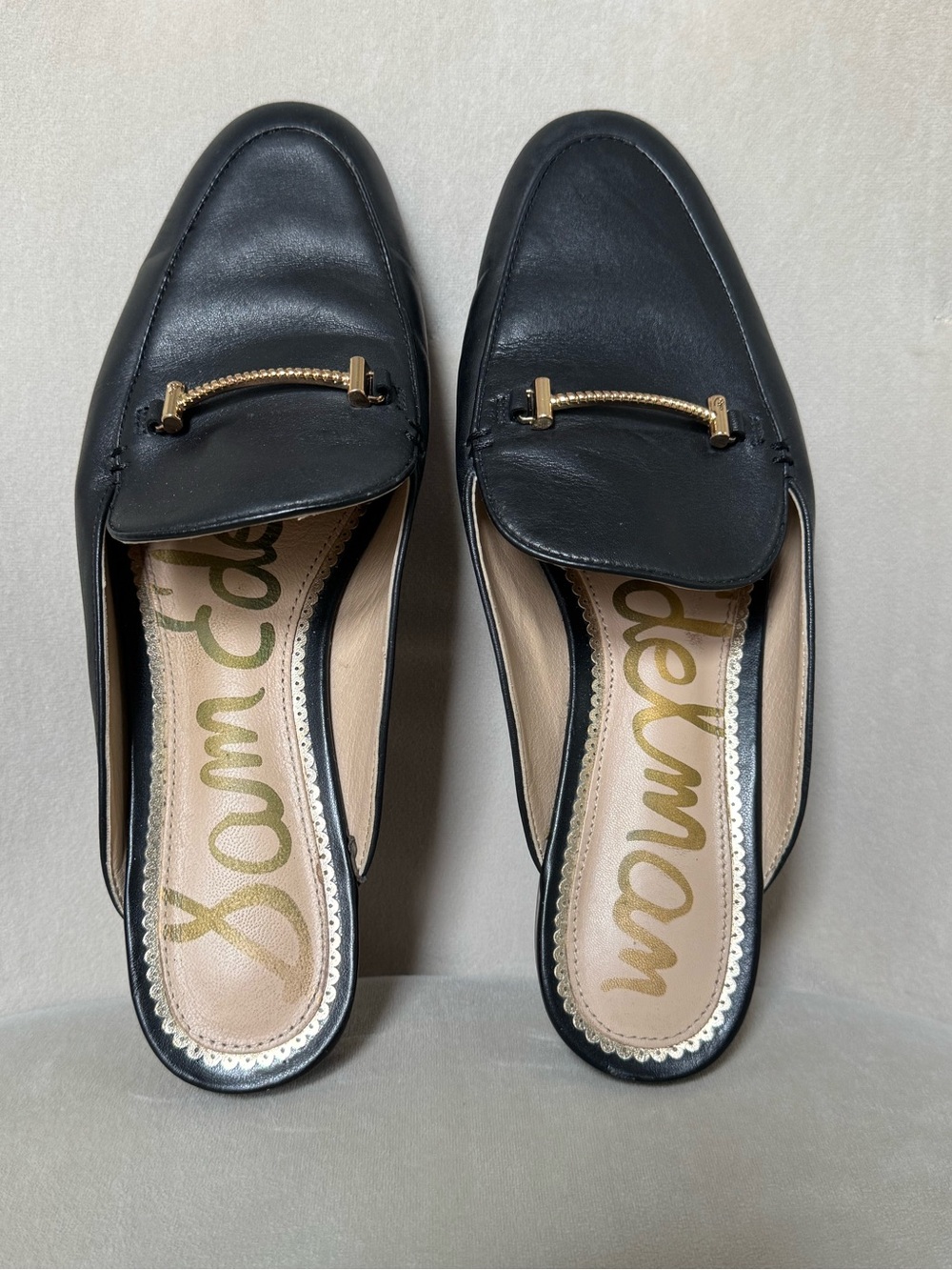 Sam Edelman Black Leather Mules Size 7.5 Great Condition - Picture 3 of 8